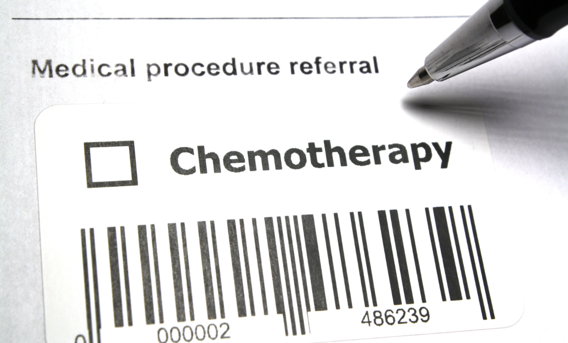 A bar code with the word chemotherapy