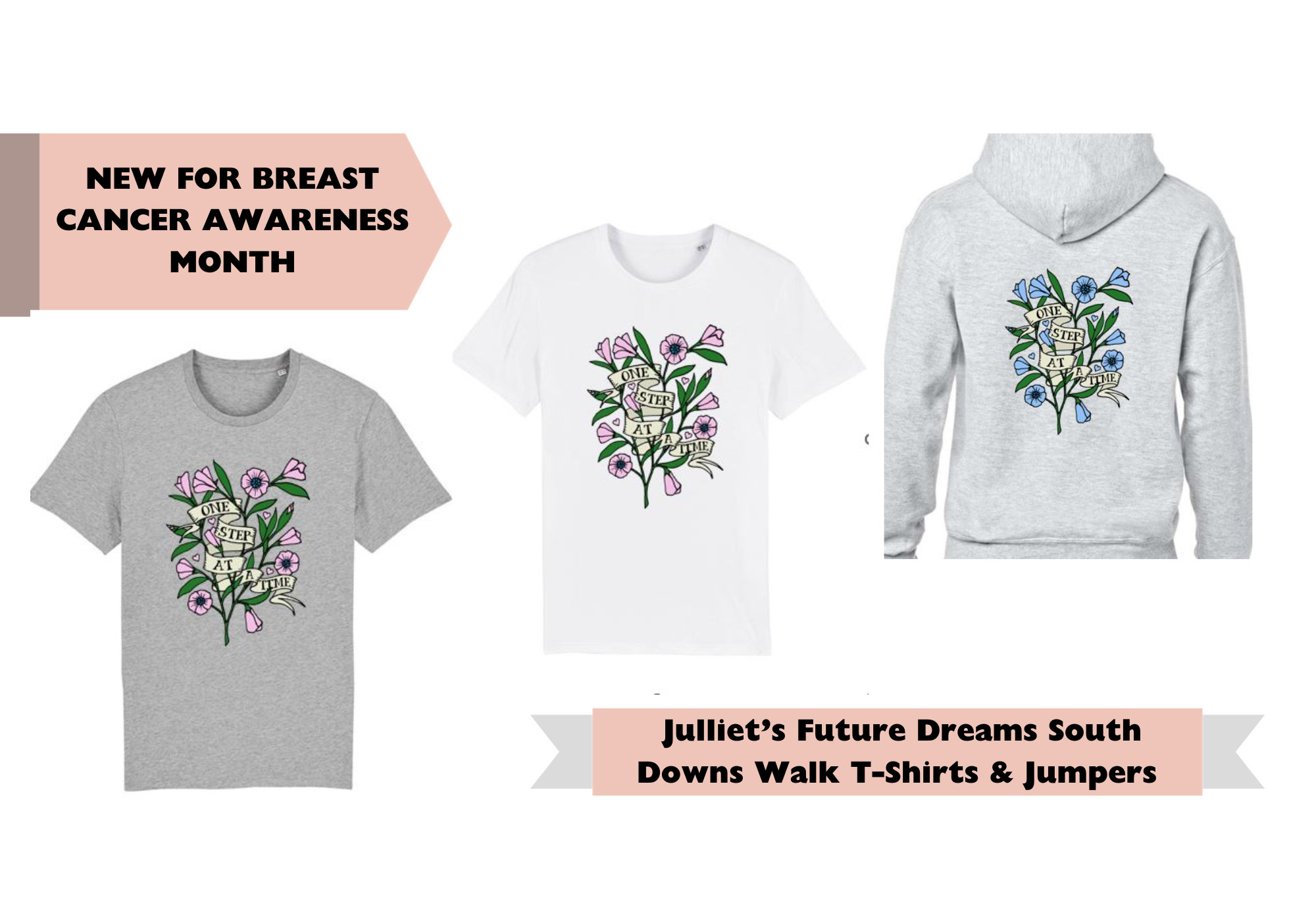 Future Dreams T-shirts and jumper south downs walk