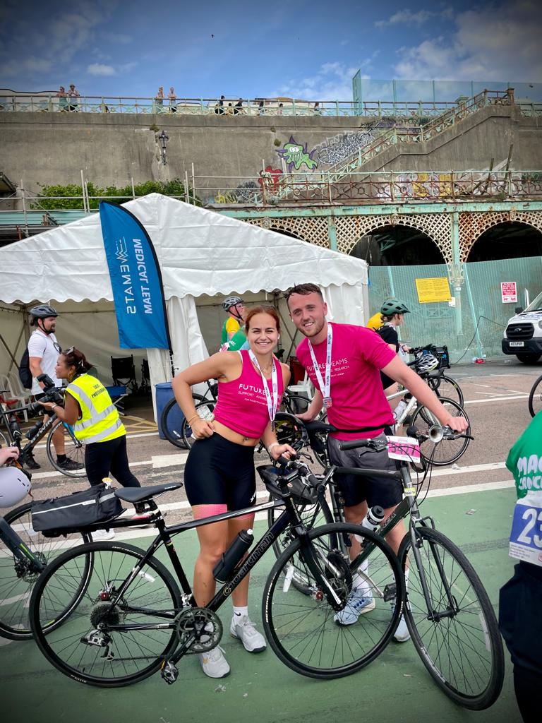 ellie and harry after their london to brighton challenge
