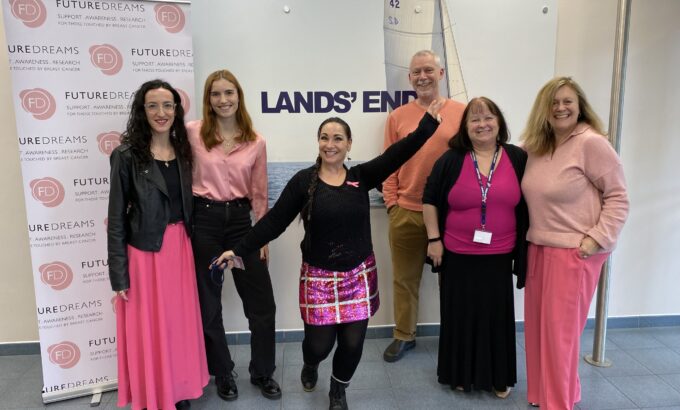 lands end fundraising wear pink day
