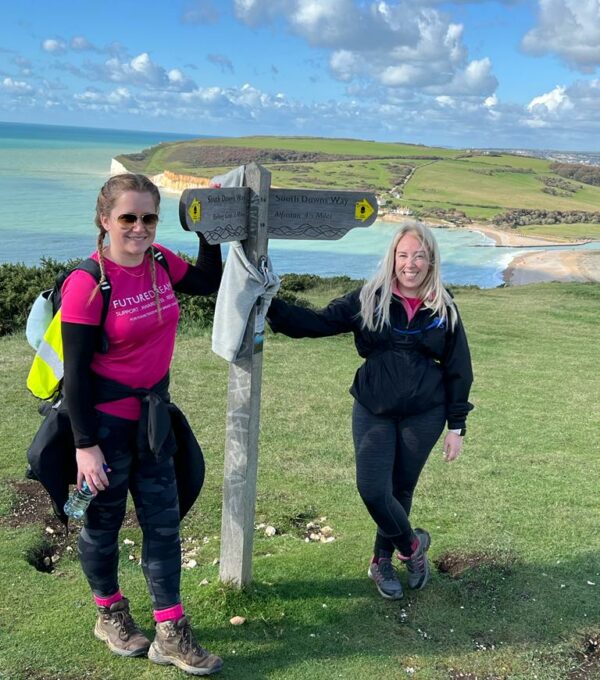 Fundraising challenges - South Downs walkers raising money for Future Dreams breast cancer charity