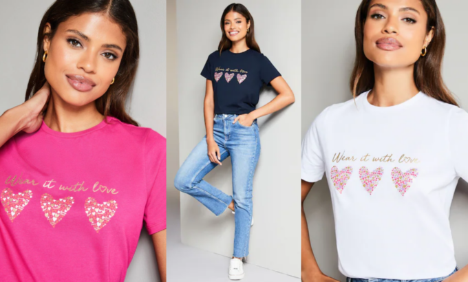 next lipsy wear it with love t-shirts